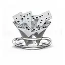 playing cards tattoo design idea