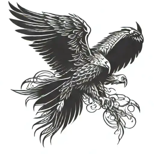 Besiktas eagle wings tattoo design idea