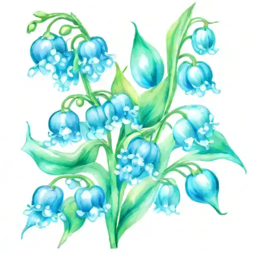 lily of the valley flower tattoo design idea