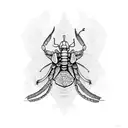 mantis religiosa llevando un gorro pirata tattoo design idea