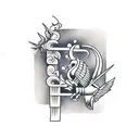 staircase tattoo design idea