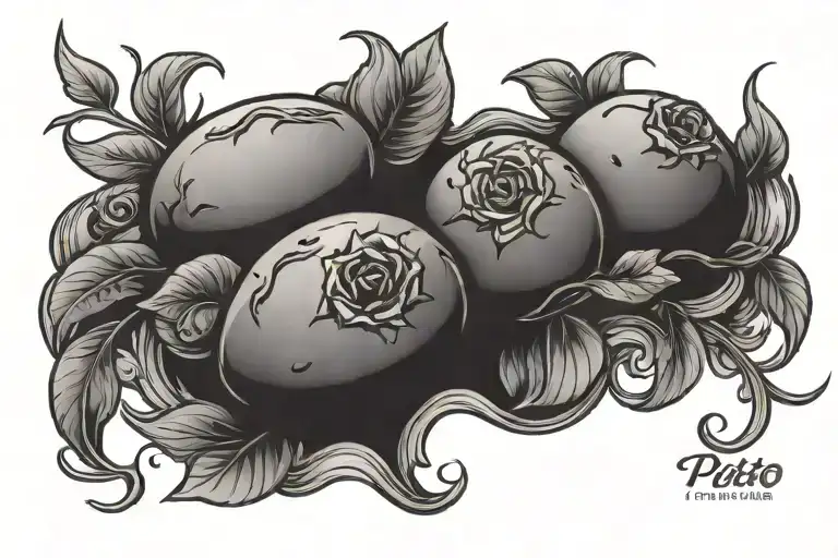 The word "Potato" tattoo design idea