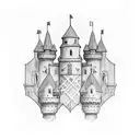 medieval Castle tattoo design idea