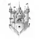 medieval Castle tattoo design idea