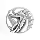 daenerys and drogon tattoo design idea