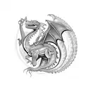 daenerys and drogon tattoo design idea