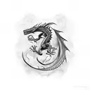 daenerys and drogon tattoo design idea