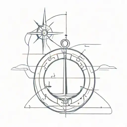 maritime, psychology, industrial engineering and business administration tattoo design idea