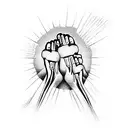 family holding hands on beach tattoo design idea