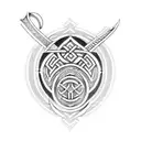 polynesian celtic arm band tattoo design idea