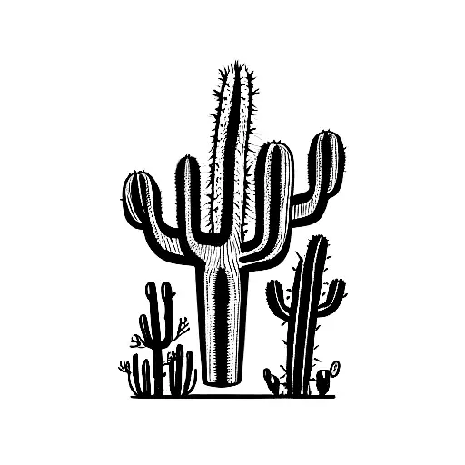 west Texas playing card with cactus and dog tattoo design idea