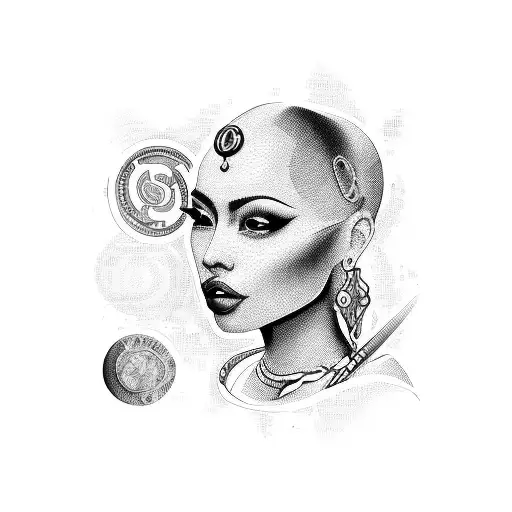 money over bitches  tattoo design idea