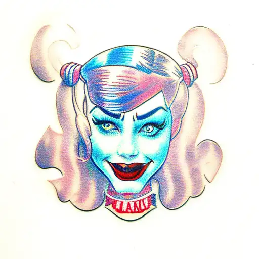 harley quinn tattoo design idea