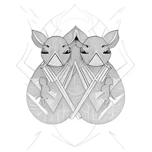 hear no evil see no evil speak no evil tattoo design idea