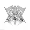 A mountain range forming the scales of justice, symbolizing the attorney's dedication to fairness and equality. tattoo design idea