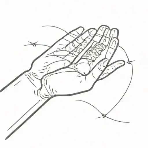 A hand reaching out to help someone, with a book and dancing shoes in the background tattoo design idea