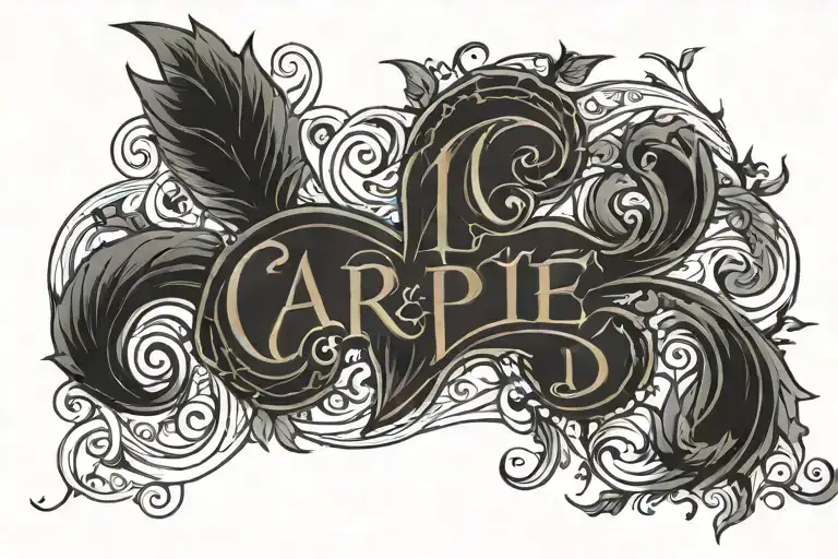 carpe diem tattoo design idea