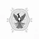 Magpie tattoo design idea