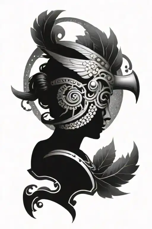Athena symbol tattoo design idea