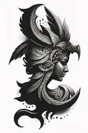 Athena symbol tattoo design idea