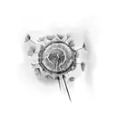 Shedding Dandelion into Birds tattoo design idea