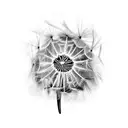 Shedding Dandelion tattoo design idea
