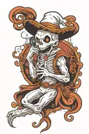 Casper the ghost half slee based tattoo design idea