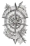 compass with an arrow through it  tattoo design idea