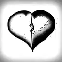 half heart half brain tattoo design idea