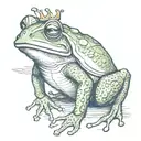 medieval frog tattoo design idea