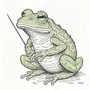 medieval frog tattoo design idea