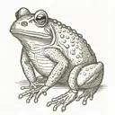 medieval frog tattoo design idea