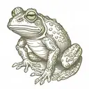 medieval frog tattoo design idea