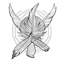 eagle feather tattoo design idea