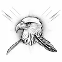 eagle feather tattoo design idea