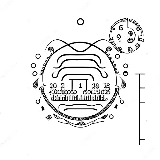 birthdates lined up tattoo design idea