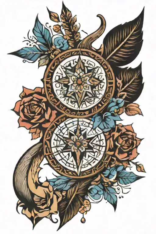 sufi , ethnic , travel , bohemian arrow tattoo design idea