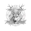 hunting themed tattoo design idea