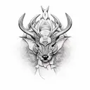 hunting themed tattoo design idea