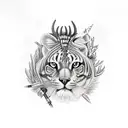 hunting themed tattoo design idea