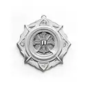 Saint Benedict medal tattoo design idea