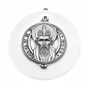 Saint Benedict medal tattoo design idea