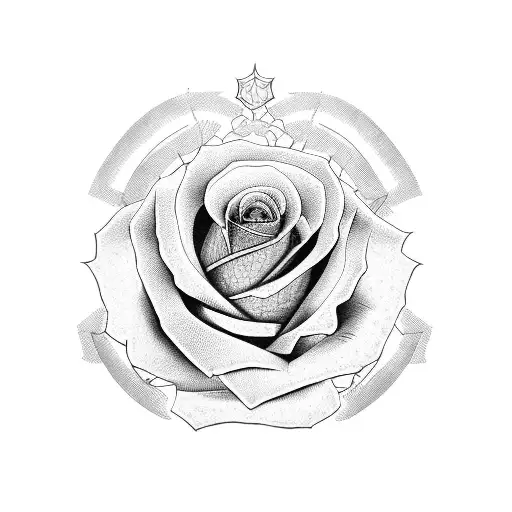 socilist rose on breast and full sleave tatoo with socialist theme tattoo design idea