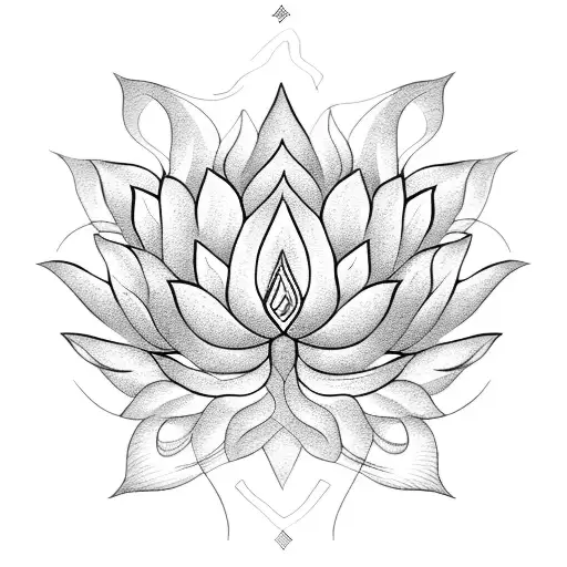 ak-47 wild lotus tattoo design idea