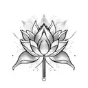 ak-47 wild lotus tattoo design idea