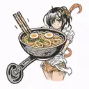ramen bowl tattoo design idea