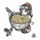 ramen bowl tattoo design idea