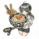 ramen bowl tattoo design idea