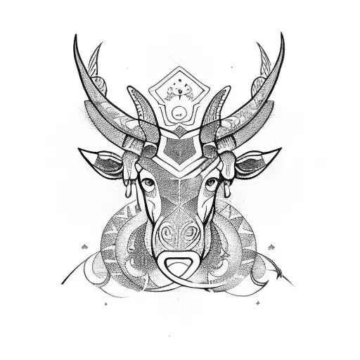 pices zodiac signs  and Taurus zodiac signs tattoo design idea