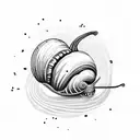 snail on top of pumpkin tattoo design idea